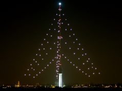 Lichtshow bij ontsteken ‘grootste kerstboom’ op muziek van Sky Radio