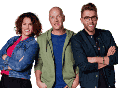 Lex Gaarthuis samen met twee co-hosts naar weekend van Radio 10