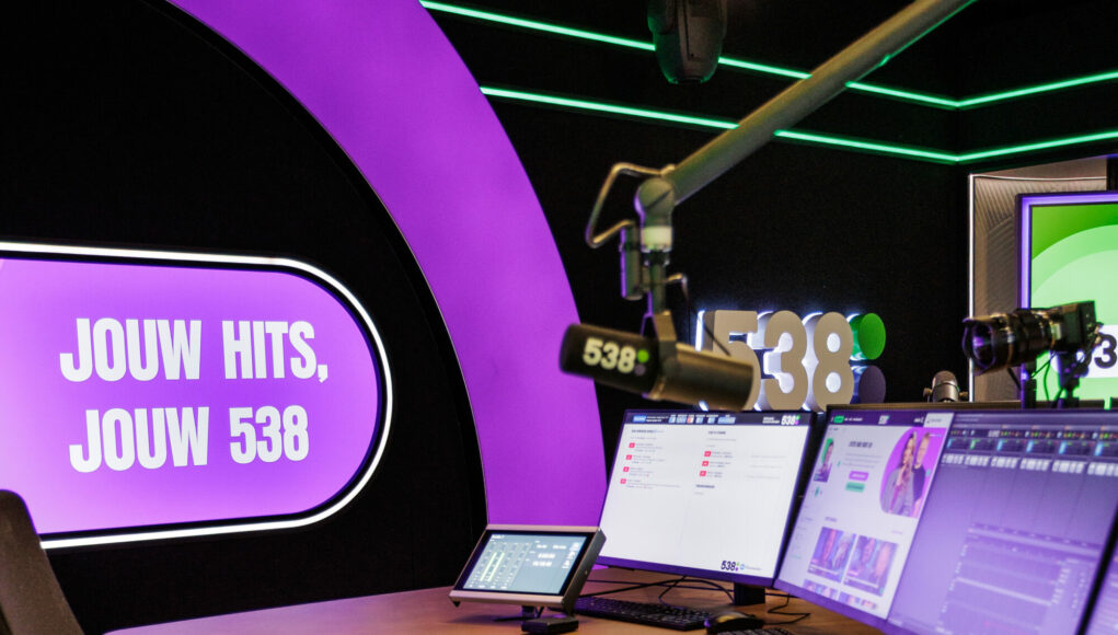 De nieuwe studio van Radio 538