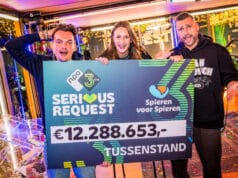 Serious Request stevent af op recordopbrengst: tussenstand ruim 12,2 miljoen euro